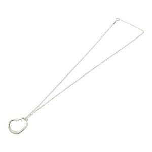 TIFFANY Co Silver Elsa Peretti Open Heart Necklace Sterling